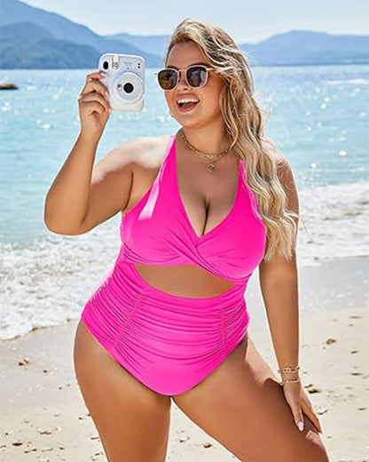 One Piece Swimsuits Push Up Tummy Control Bathing Suits