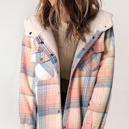 Curvevera Teddy Bear Flannel Jacket