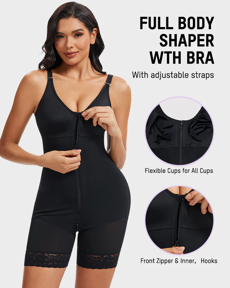 Tummy Control Butt Lifter Shaper with Zipper Crotch Fajas Colombianas