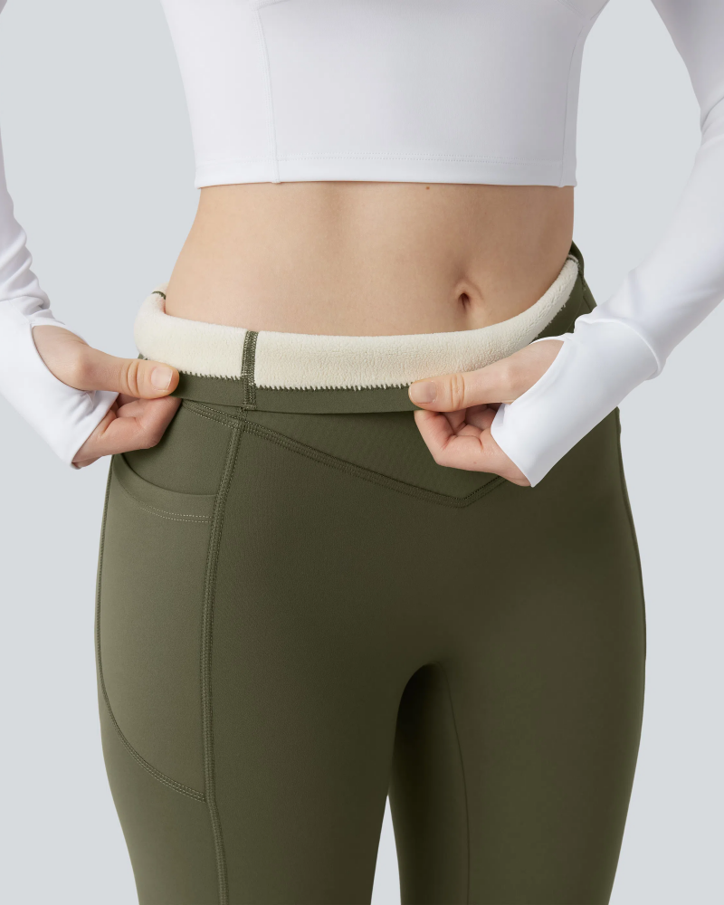 Thermal Tummy Control Yoga Leggings with Pockets