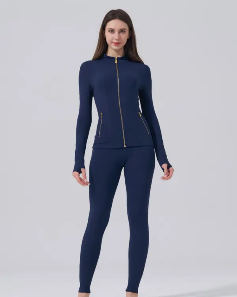 Womens Sportswear Set Full Zip Jacket and Yoga Pants