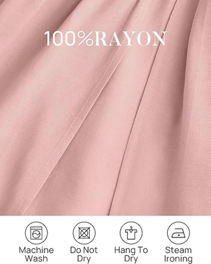Women's Off Shoulder Maxi Dress Smocked High Waist with Side Slit
