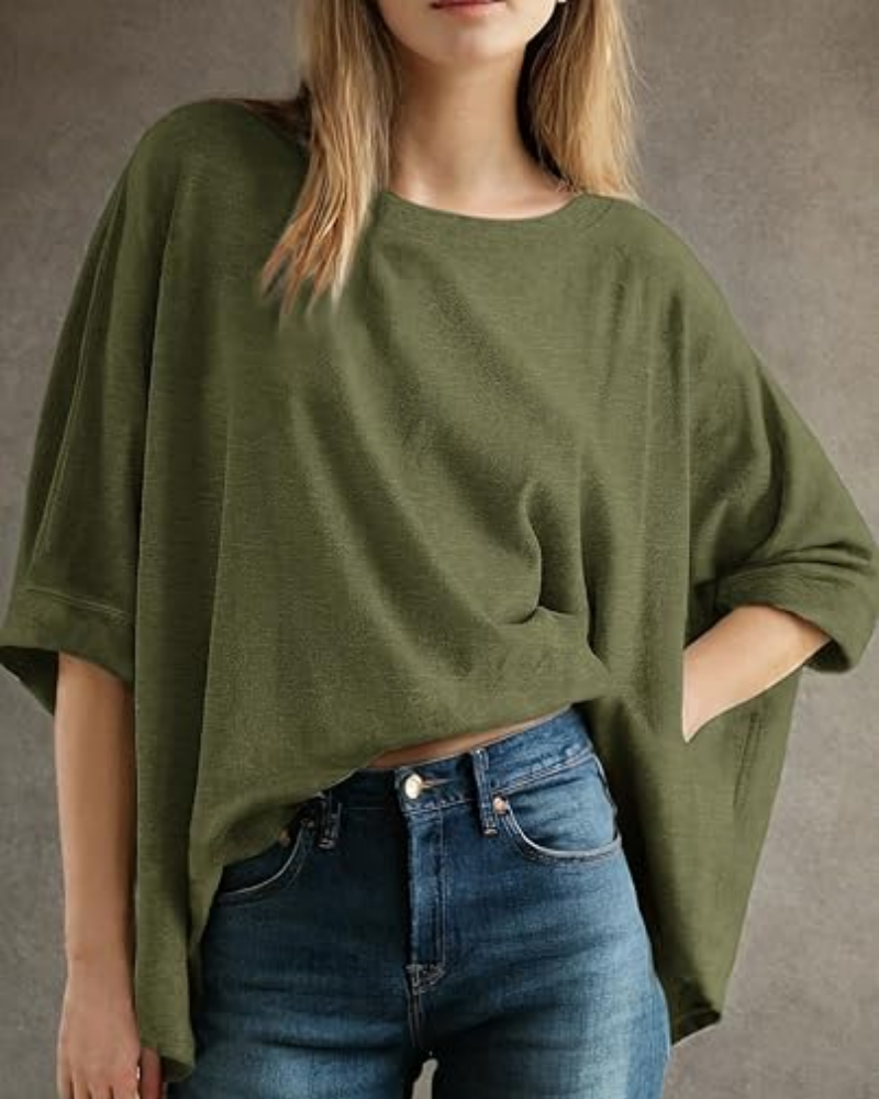 Women's Casual Oversized Tee Comfortable Soft Basic Top