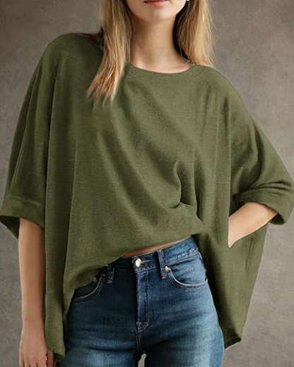 Women's Casual Oversized Tee Comfortable Soft Basic Top