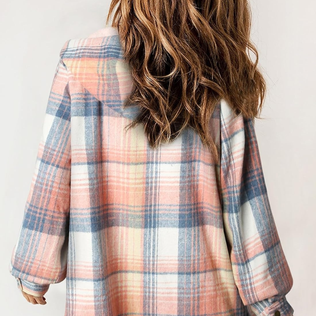 Curvevera Teddy Bear Flannel Jacket