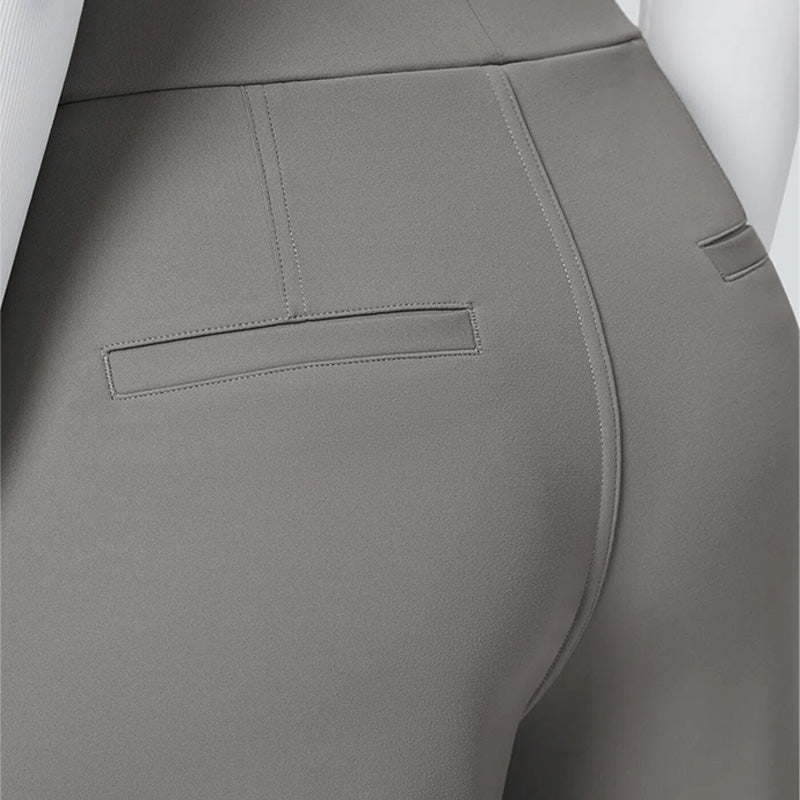 High-Waist Straight-Leg Work Pants Set