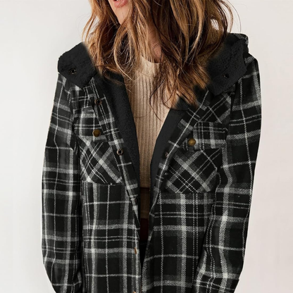 Curvevera Teddy Bear Flannel Jacket