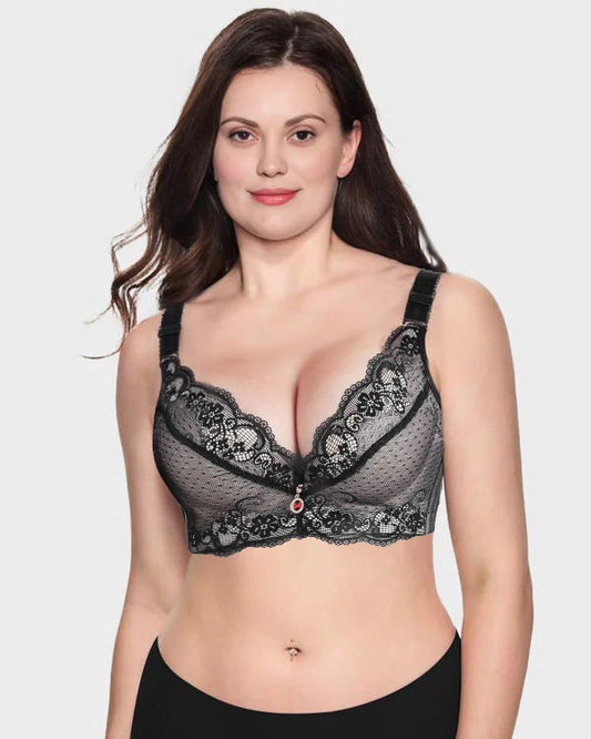 Lace Underwire Padded Push Up Bra