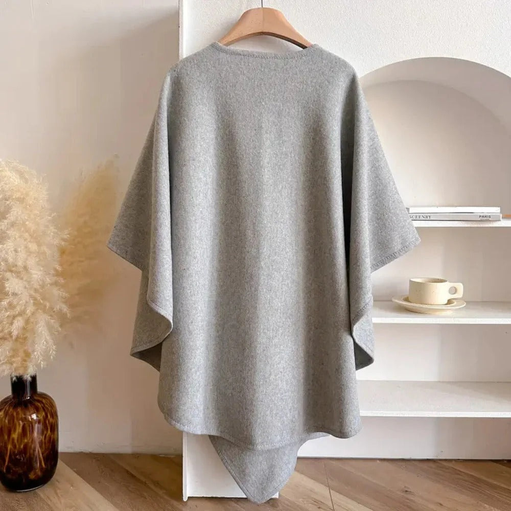 Women's Solid Color Cape Shawl Casual Elegant Wrap Shawl